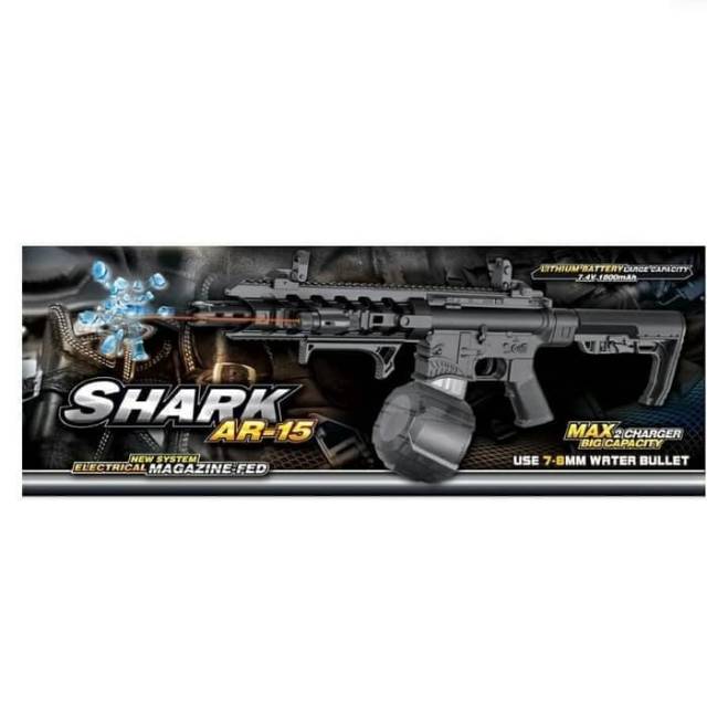 [NEW] AR-15 Shark Water Gel Gun Blaster WGG TERMURAH