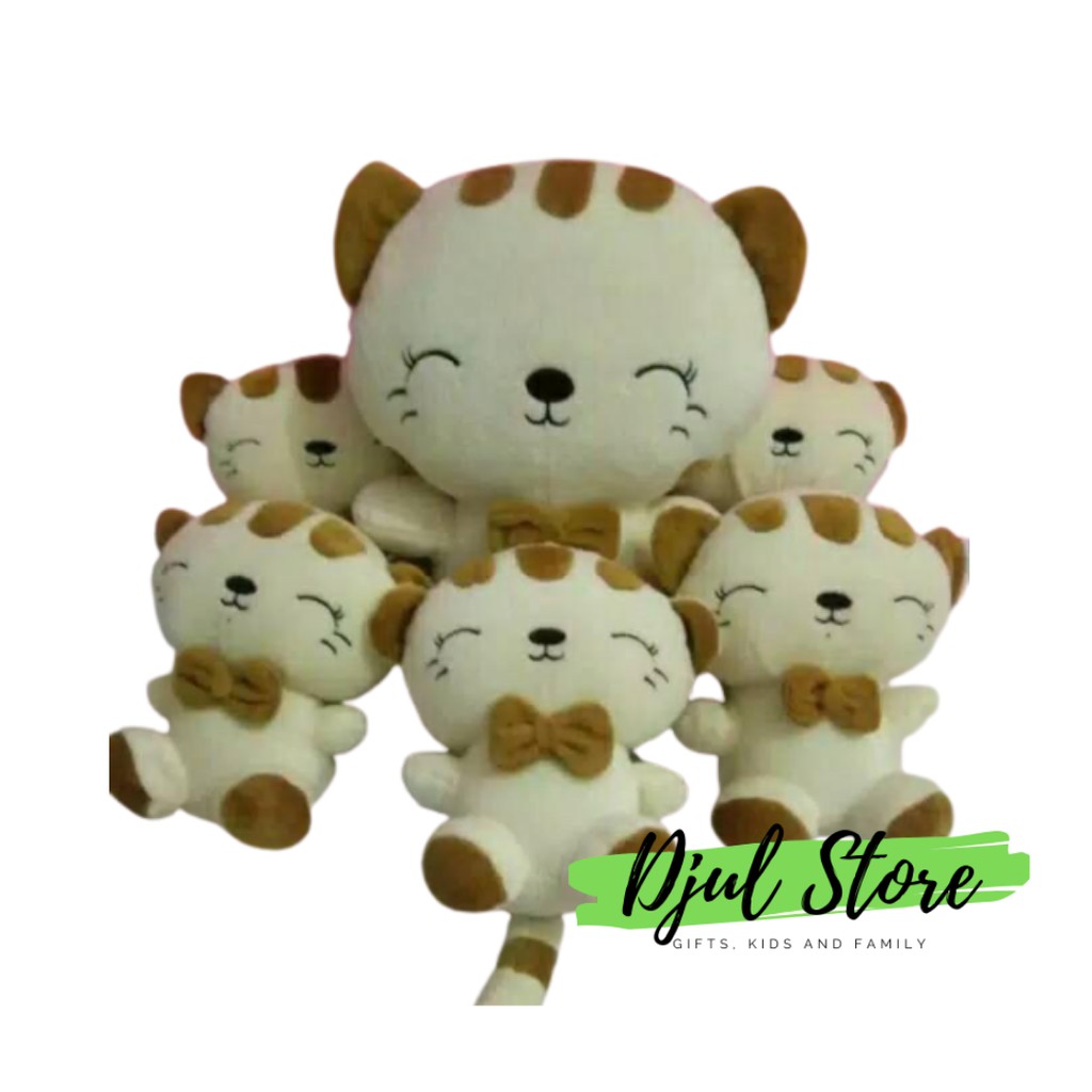 BONEKA KUCING CANTIK BERANAK UKURAN XL