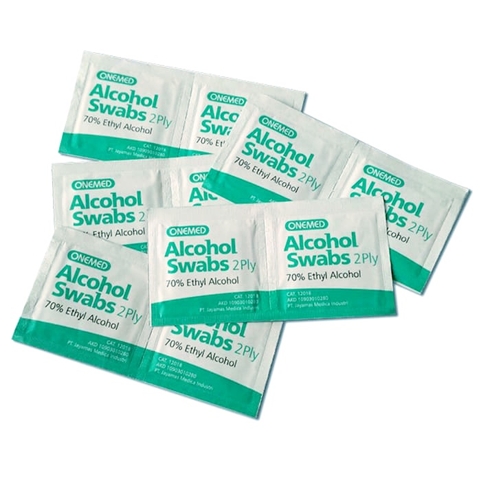 Alkohol Swab / Kapas Alkohol Tisu Alkohol / Alcohol Swab ONEMED isi 100pcs 2ply