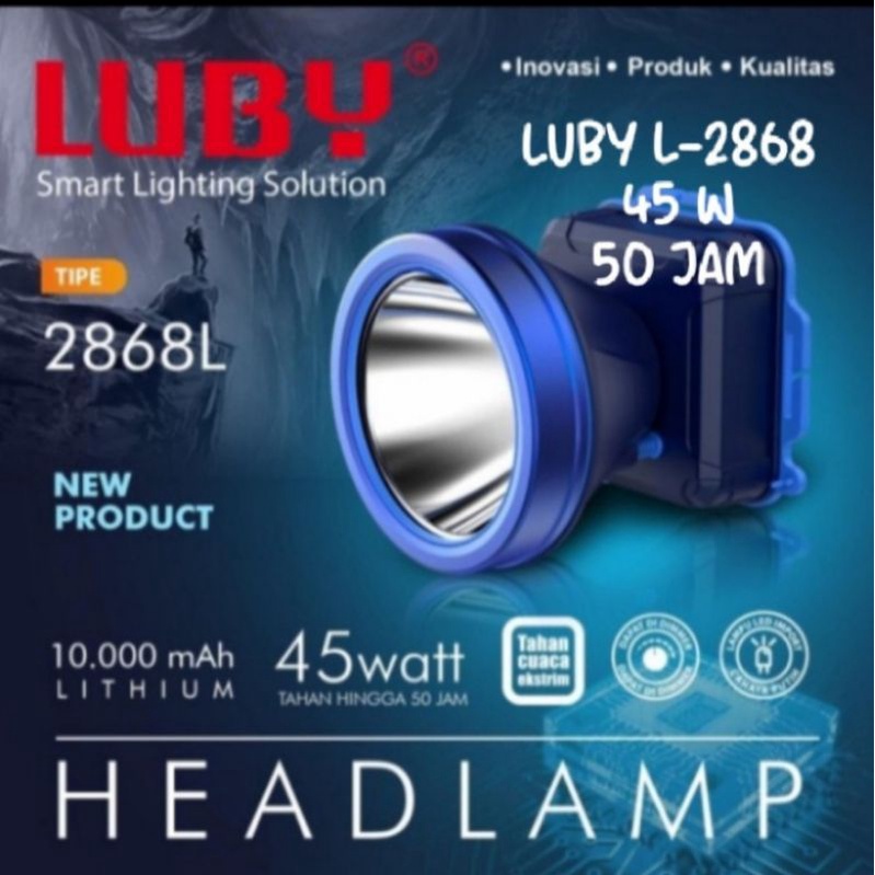 Senter Kepala Luby 45 Watt || LUBY 2868 50 Jam || L2868 LUBY L-2868L