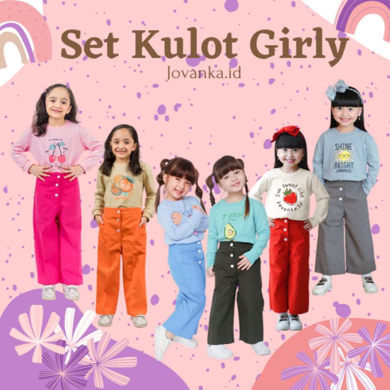 SETELAN KULOT CURLY JOVANKA 2-10 baju anak jovanka kulot