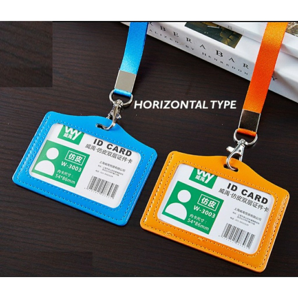 

NAME TAG GANTUNGAN ID CARD KALUNG KARTU PENGENAL NAME TAG KULIT ID CARD 2 SLOT HORIZONTAL