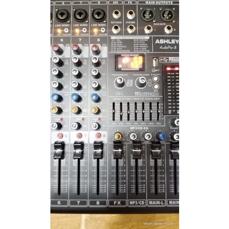 MIXER 8CH ASHLEY AUDIOPRO8 /AUDIO PRO 8 /AUDIOPRO 8 ORIGINAL