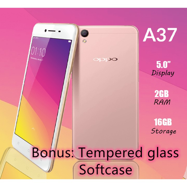 Oppo A37 hp android RAM 2 GB Internal 16 GB Jaringan 4G