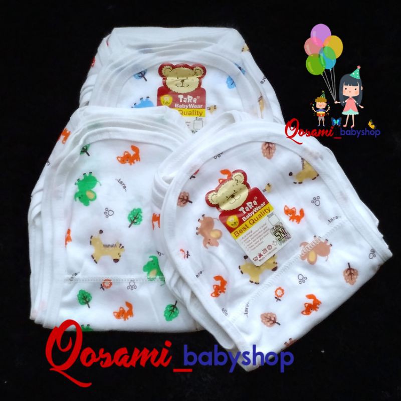 TARA 6 pcs Popok Putih Tali Bayi Motif Print SNI