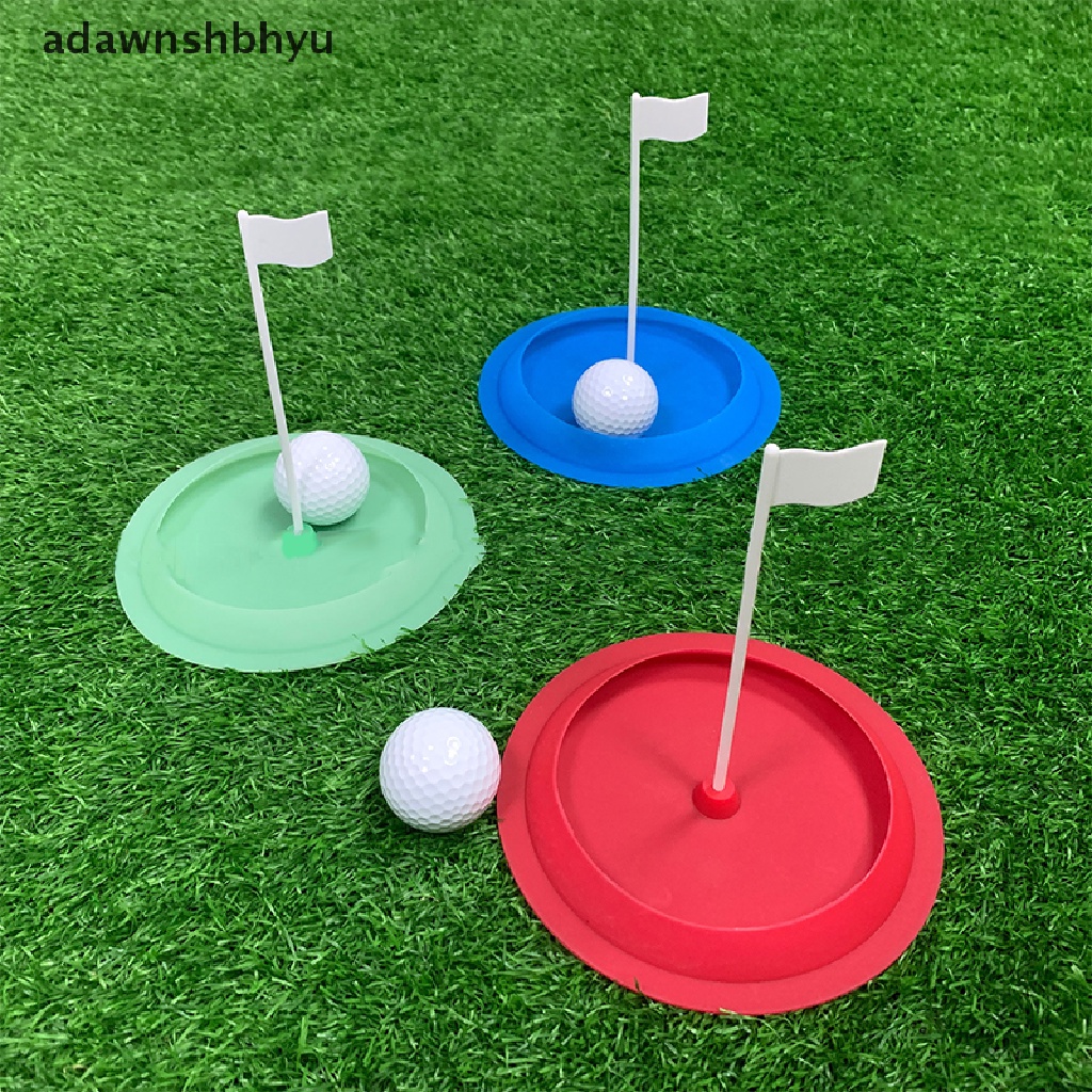 Adawnshbhyu Latihan Piala Lubang Hijau Golf Putting Indoor Dengan Flag Putter Trainer