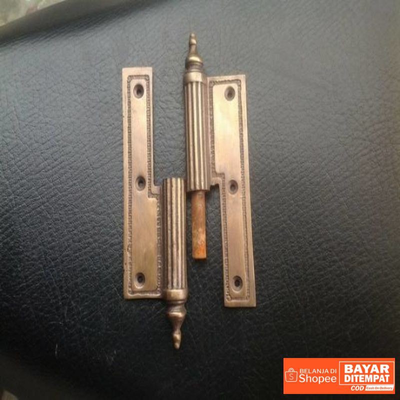 Solid brass door hinges / engsel kuningan antik bermotif Termurah