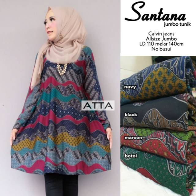 Tunik jumbo santana/calvin jeans/ld110-140/busui