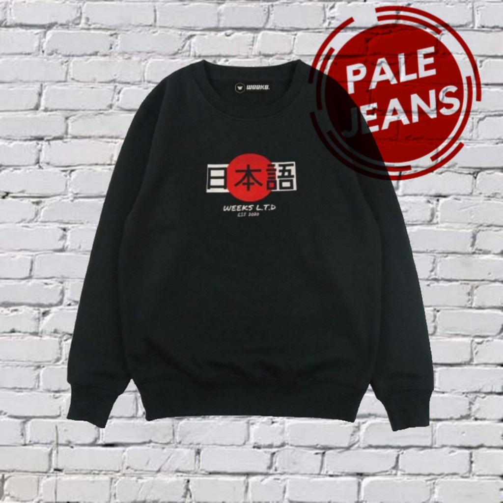 PALE JEANS Sweatshirt JAPAN EDITION / CREWNECK JPN / Sweater Oblong Jepang Original Distro Pria.-JPN8