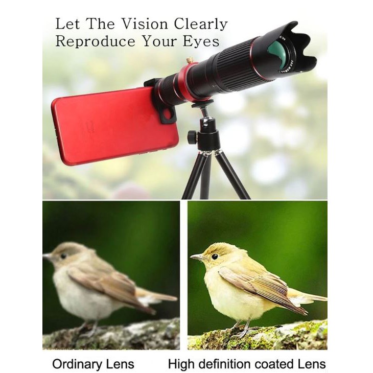 SOHA LNZ-002 Lensa HP 36X Optical Zoom 4K HD Telescope Camera Lens Teropong Monocular Mobile Phone