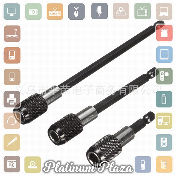 Obeng Hexagon Extension Rod Self Locking Post 3 PCS - HT43401-3P - Black`KPIS1V-