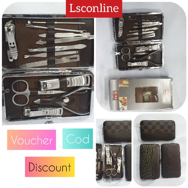 Menicure padicure set 12 pc medikur pedikur set gunting kuku telinga dan perawatan baby murah