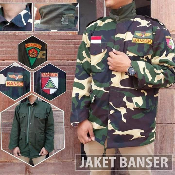 Jaket Loreng Banser Jaket Bolak Balik Loreng US Ansor Banser