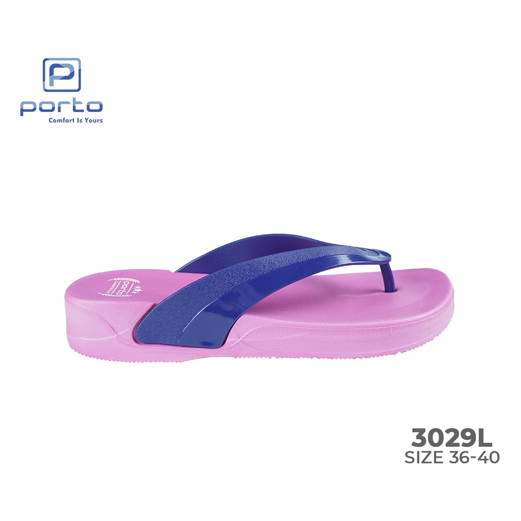 3029L - Porto Leveling Sandal Jepit Wanita Rumah Santai Harian Karet Nyaman Tidak Licin Original Porto