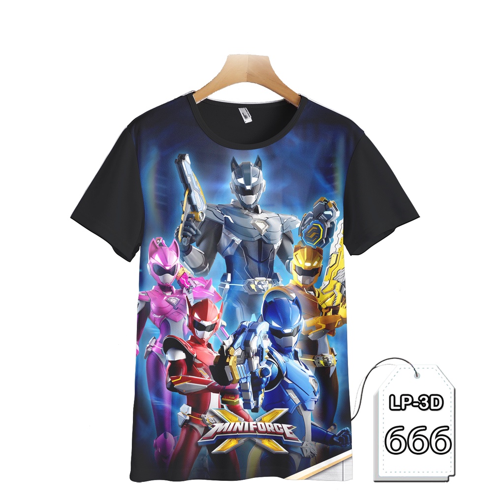 Baju Miniforce Kaos Mini Force Anak Printing 3D #LP3D-666