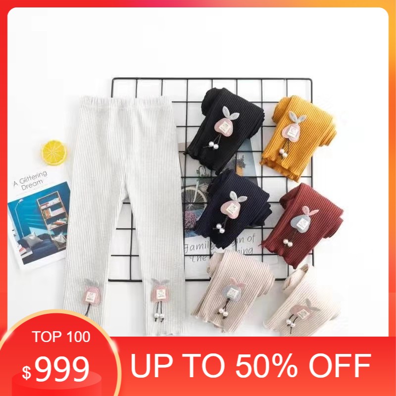 Legging anak perempuan / Legging anak import polos Panjang motif lucu Katun Umur 1-5 Tahun Grosiran