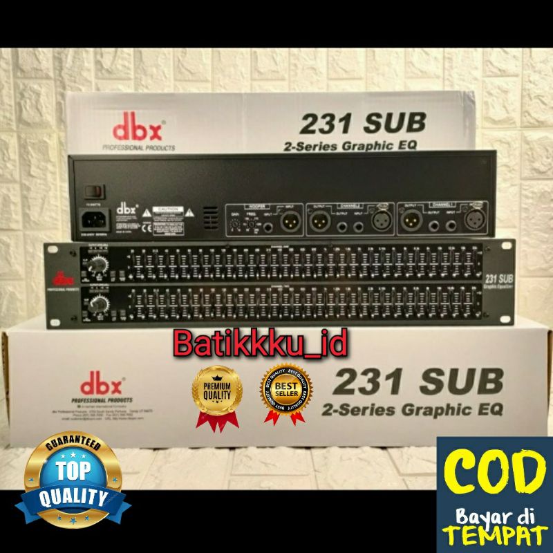 EQUALIZER 231 SUB 231SUB 231+SUBWOOFER OUTPUT EQUALISER DBX 231SUB