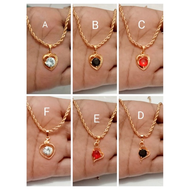 NAL579. Kalung xuping wanita lapis emas dgn mata zircon ukuran 45 cm model tambang