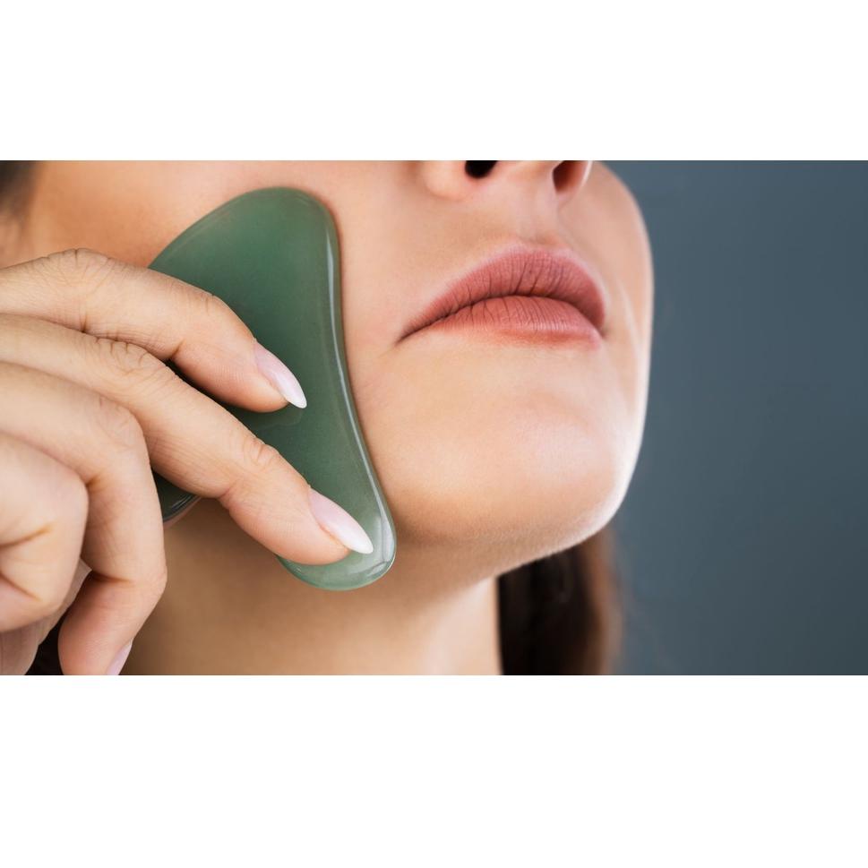 [PROMO ABQ72] GUASHA / BATU GUA SHA /Guasha Alat pijat Cina Bahan Batu Giok/ Alat Pijat / Alat Kerok