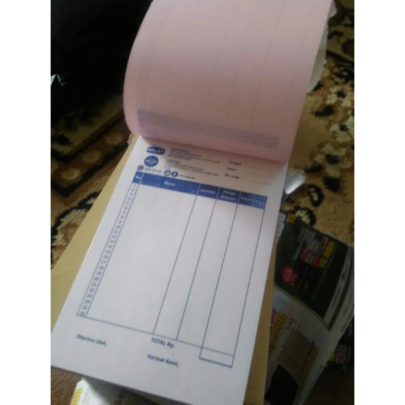 

Buku Nota Buku Kwitansi Satuan Custom A5 sedang
