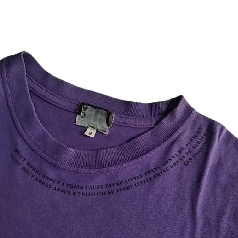 T-shirt Kaos Takeo Kikuchi Three Little Bird Lyrics Bob Marley