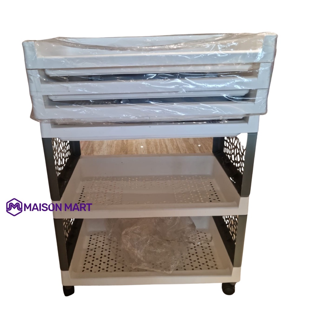 RAK MULTIFUNGSI 3 SUSUN / 4 SUSUN / RAK MULTIFUNGSI PLASTIK TEBAL LACI BESAR145