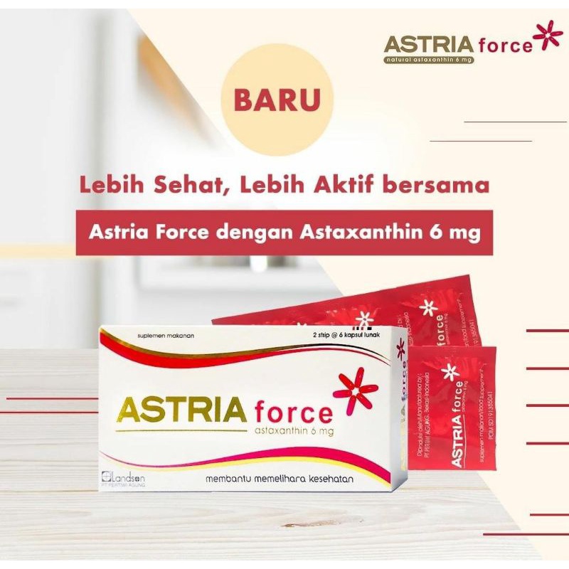 Astria astaxanthin 4mg / Astria force astaxanthin 6mg (1box 2strip @6 soft capsule)