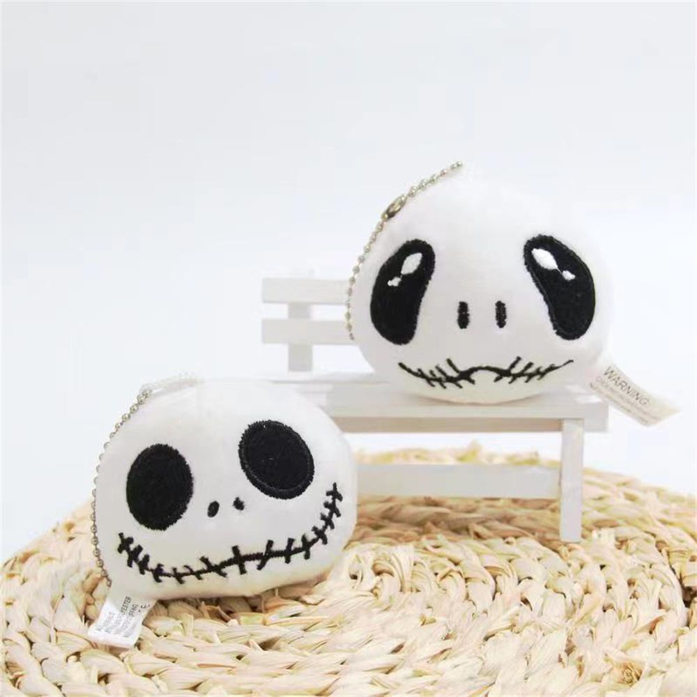 ELEGANT 8CM JACK Plush Doll Birthday Gift Jack Head Toys Halloween Festival Toy Stuffed Plush Doll Cartoon Plush Bone Skeleton Xmas Gift Classic Cartoon Halloween Skull Keychain Nightmare Before Christmas