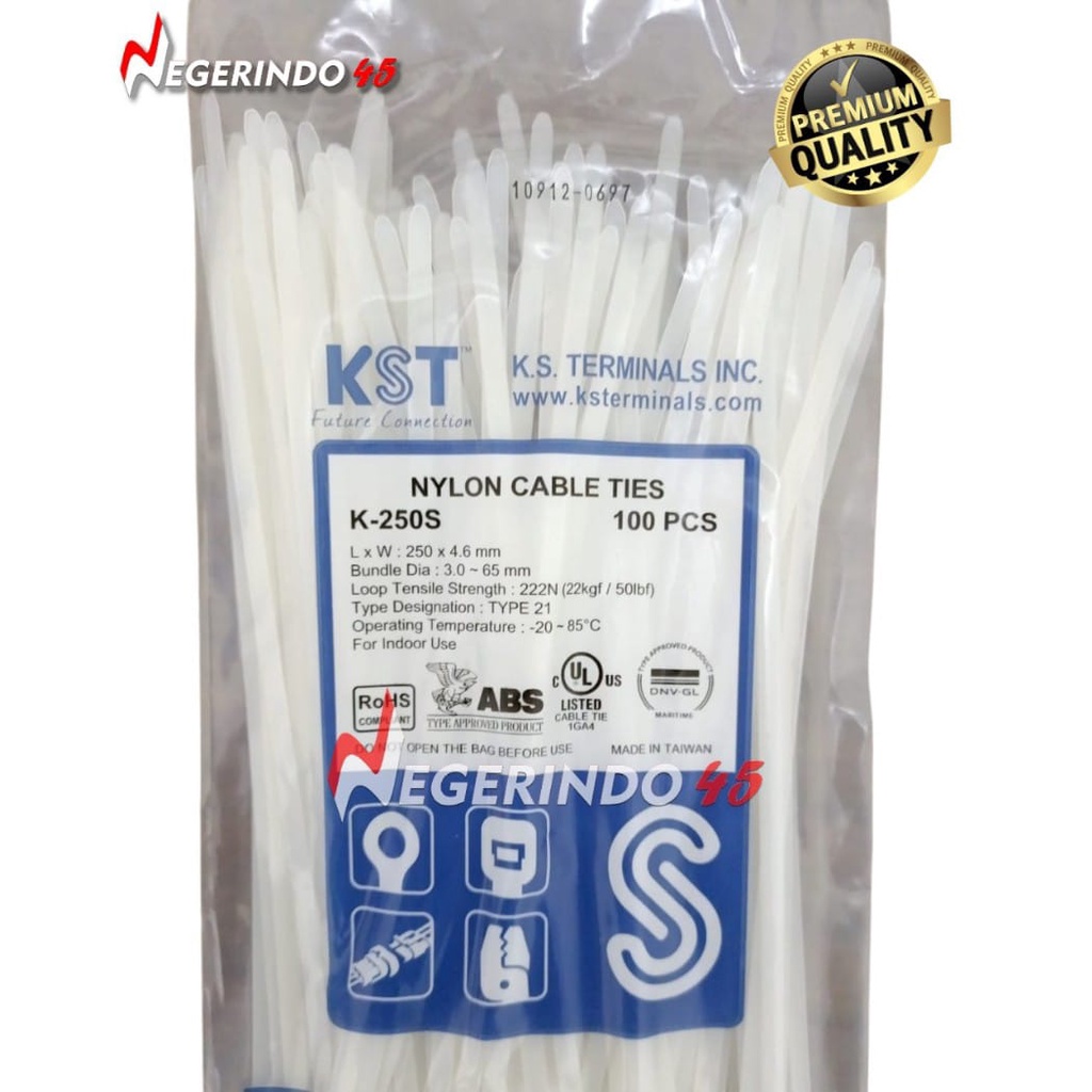 Kabel tie kst / kabel tis 250 x 4,6 / nylon cable ties / pengikat kabel / kabel ties 250