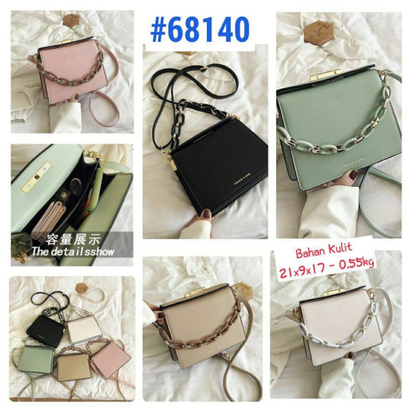 tas lempang tali panjang kulit tali pendek rantai