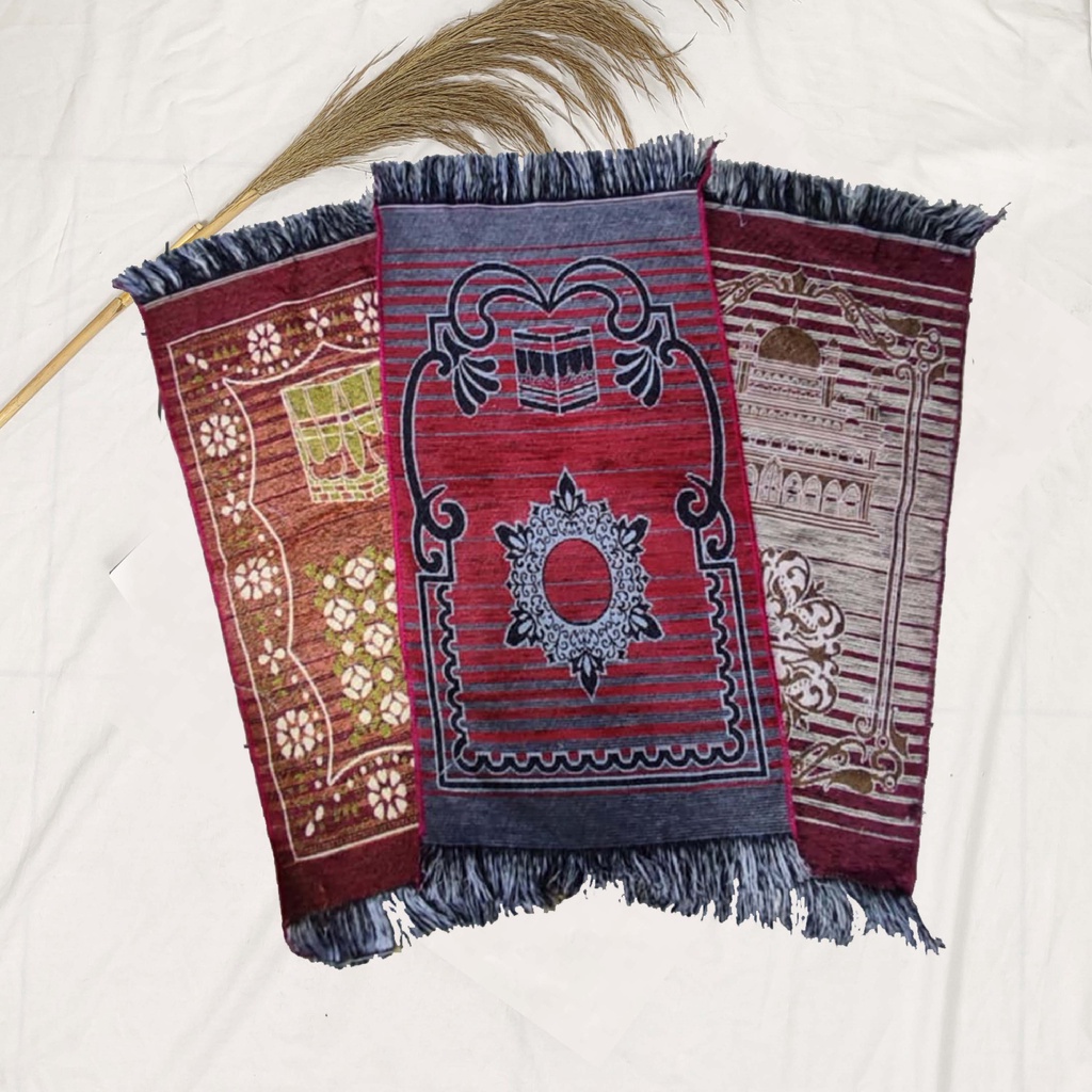 Sajadah Bludru Anak - Sajadah Muka Sajadah Souvenir 60x35cm (BISA COD)-2