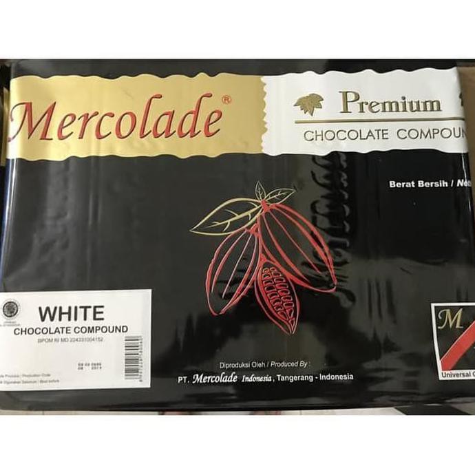 

Mercolade white Premium 1 kg / white cooking chocolate coklat