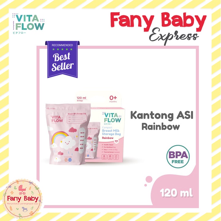 VITAFLOW BREAST MILK STORAGE BAG / SKY SERIES - 30 BAGS X 120 ML