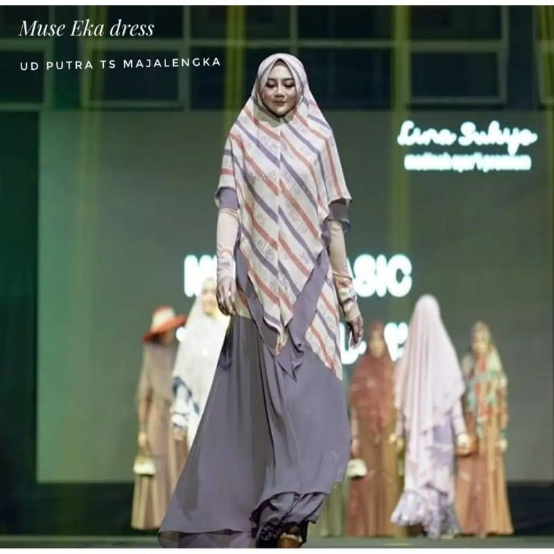 LINA SUKIJO / Muse Eka by eLeS / syari set premium / syari set brand eLeS / syari set elegan