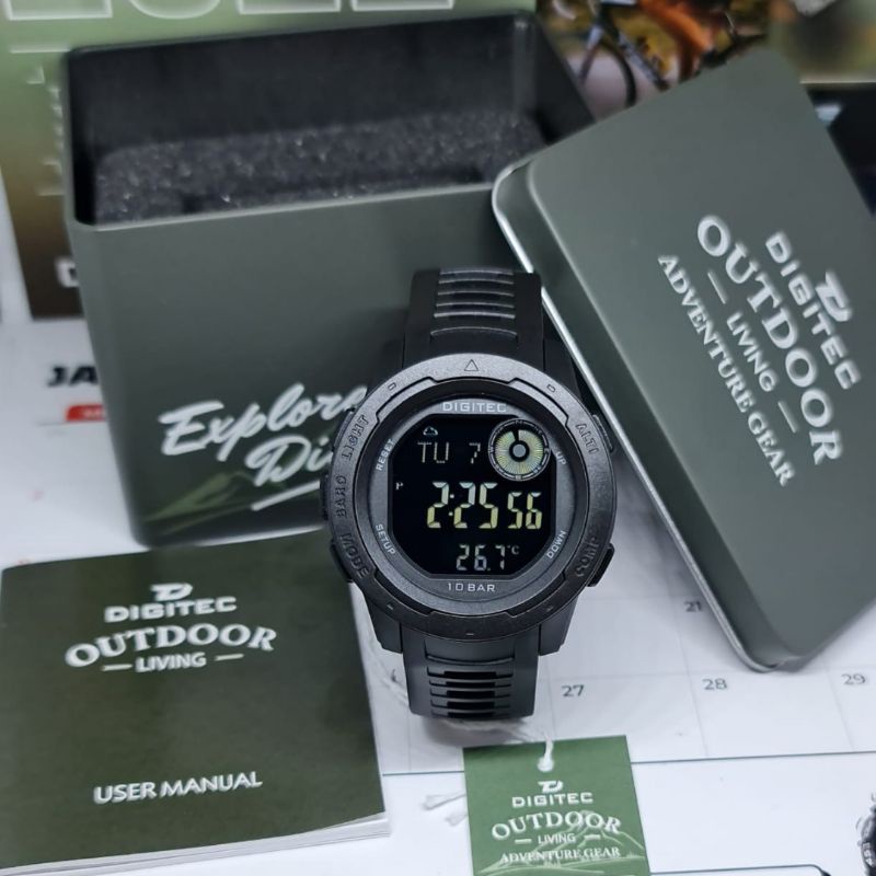 Jam Tangan Pria Digital DIGITEC OUTDOOR DS-8100T Rubber Original