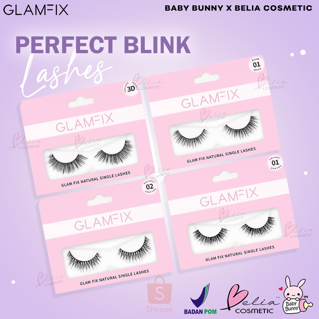 ❤ BELIA ❤ GlamFix Natural Single Lashes | Perfect Blink Lashes | Glam Fix False Eyelashes Bulu Mata Palsu Natural Y.O.U