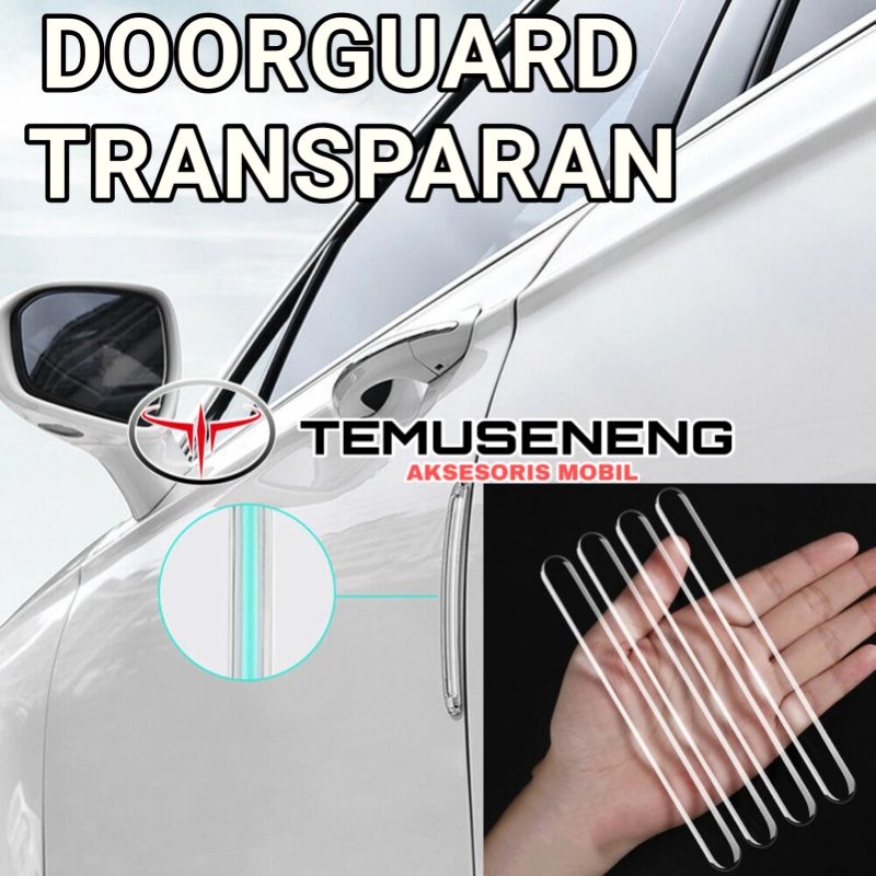 Isi 4 Doorguard Bening Transparan Pelindung Pengaman Pintu Mobil Spion