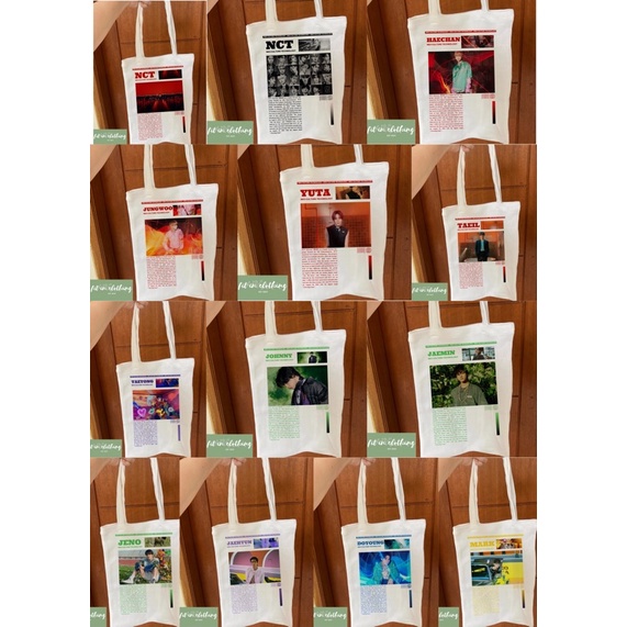 Fitin.id-Tote Bag Wanita Rajut dan Canvas Pria NCT-NEO CULTURE TECHNOLOGY VOL 25