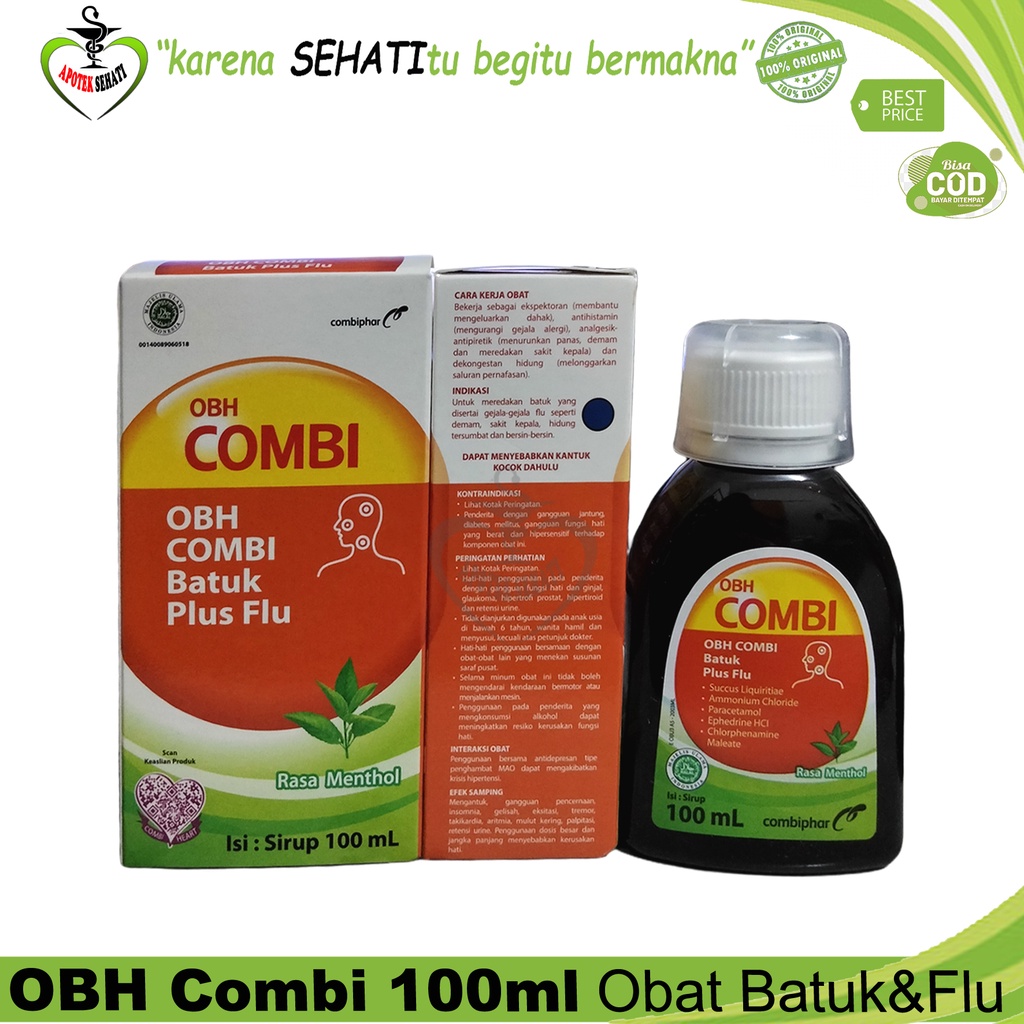 OBH COMBI FLU BATUK SIRUP RASA MENTHOL 100 ml