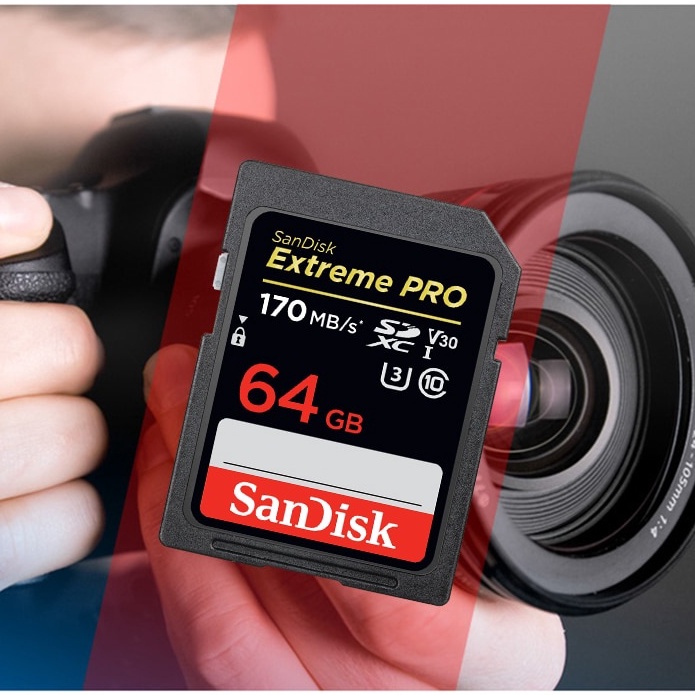 SanDisk [100% ORI DI JAMIN] Extreme Pro SDXC Card UHS-I U3 V30 Class 10 Real 170 MB/s 512GB 256GB 128GB 64GB SanDisk Original SD Card 32GB 64GB 128GB 256GB Extreme Pro SDHC SDHXC Memory Card C10 U3 V30 UHS-1 Flash Card For Camera Memori Card Kamera