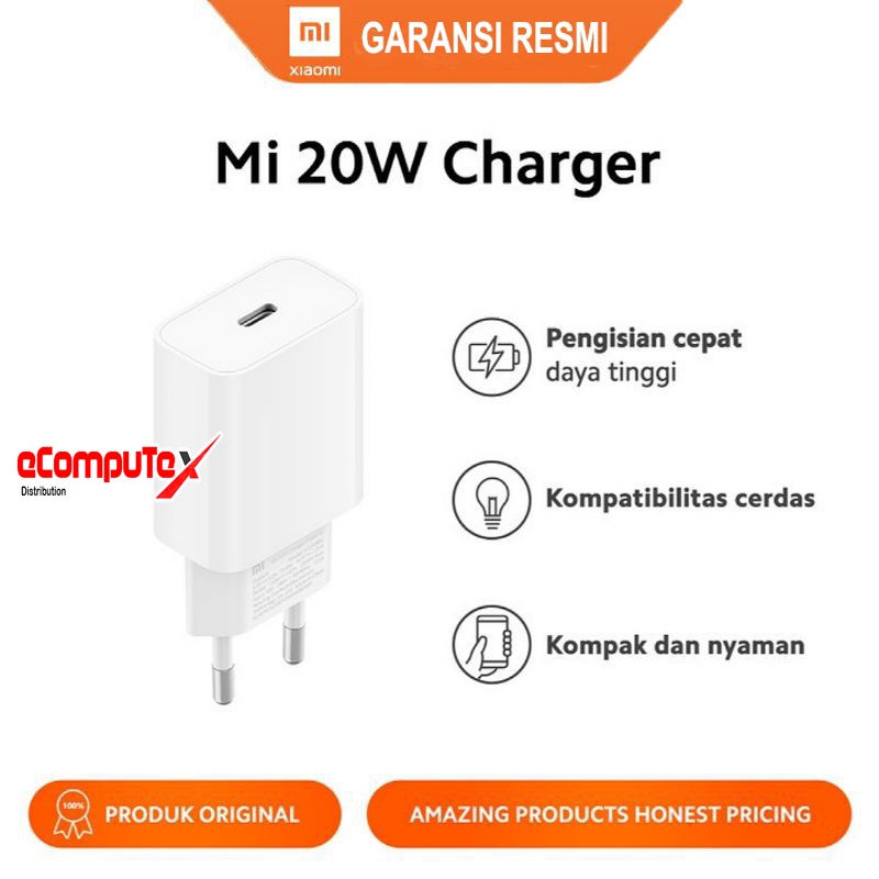 XIAOMI MI CHARGER 20W TYPE C FAST CHARGING ORIGINAL / CHARGE XIAOMI 20 W