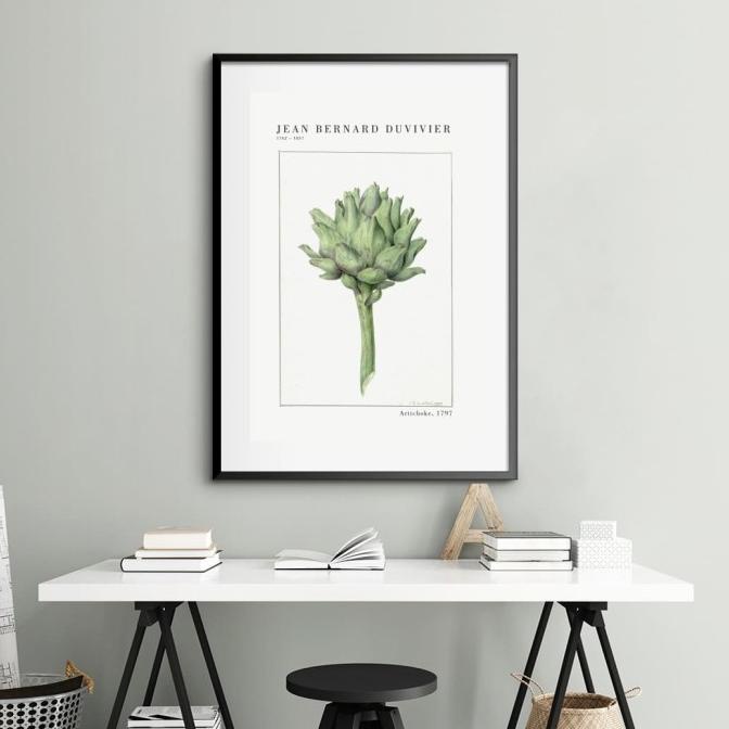 ```````] Lukisan Dinding -Jean Bernard Duvivier -Matte-Frame Hitam 20x30