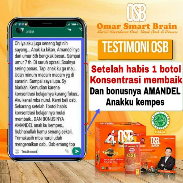 OSB Vitamin Otak Anak Nutrisi Otak Anak Dewasa Meningkatkan Daya Ingat Nafsu Makan Murah Original Vitamin Anak