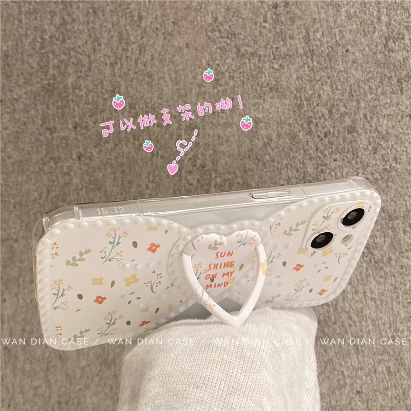 White Flower Bow Softcase Casing iphone XS XS Max XR 11 Pro Max 12 Pro Max 13 Pro Max