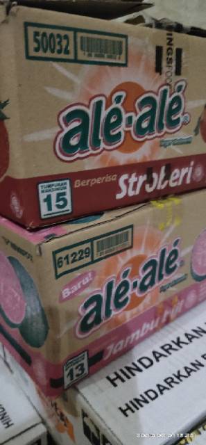 ALE ALE RASA JERUK, STRAWBERRY DAN JAMBU. SEDUS 24 CUP X 190 ML,SAMEDAY/INSTANT