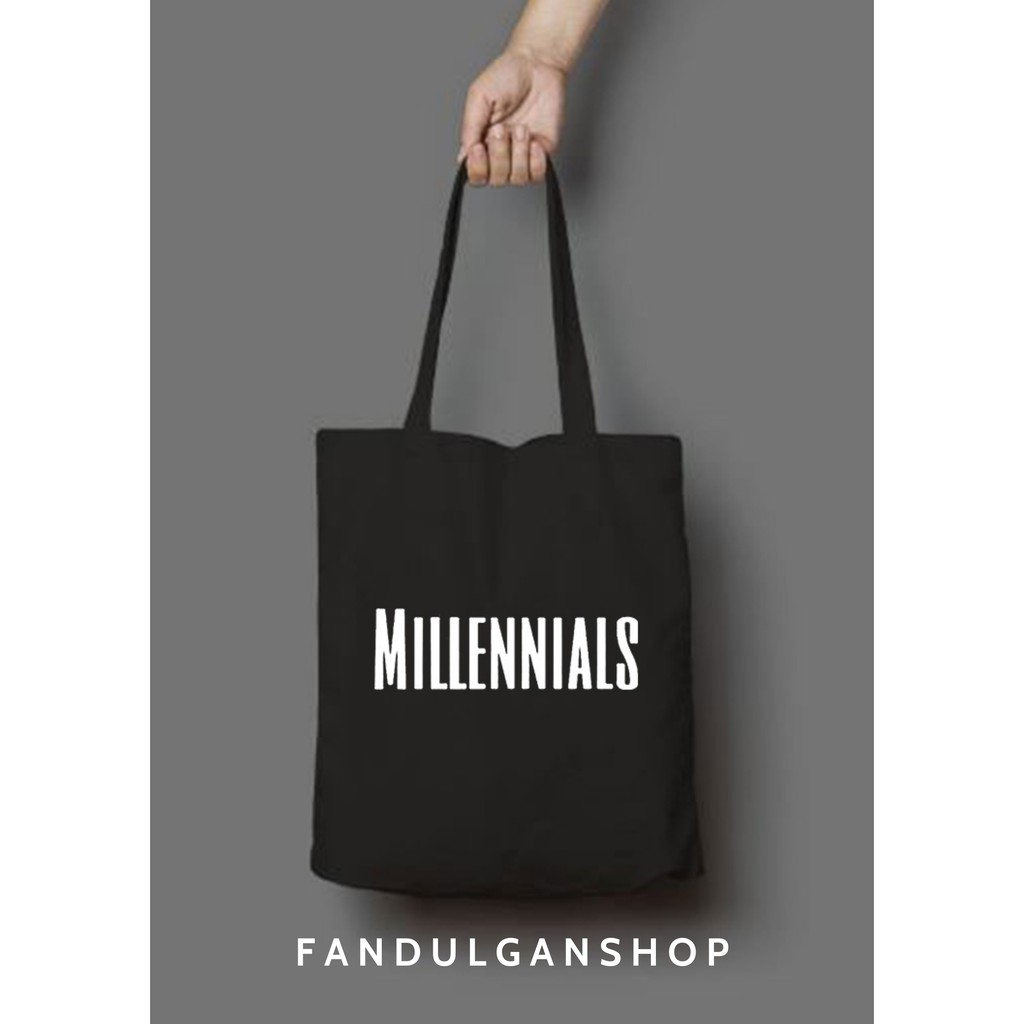 FLASH SALE 10.10 - [RESLETING] MILLENIALS TOTEBAG SEMI KANVAS UK. 33x38 CM (13-14 INC LAPTOP) | TOTEBAG KULIAH/KERJA | TOTEBAG RESLETING | TOTEBAG BESAR | TOTEBAG KOREA | TOTEBAG TEBAL | TOTEBAG LAPTOP | TOTEBAG NONGKI | TOTEBAG MOTIF | TOTEB