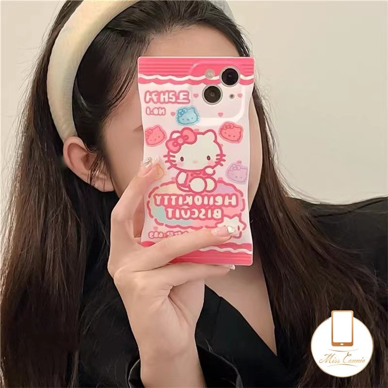 Soft Case Pelindung Kamera Motif Kartun Hello Kitty Biskuit Permen Untuk iPhone 11 XR 8 7 6 6s 14 Plus 12 14 13 Pro Max 11 Pro Max X XS Max SE 2020