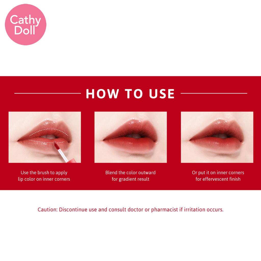 CATHY DOLL GLOW GEL TINT / LIPSTIK / LIP TINT / KOSMETIK BIBIR / KOSMETIK THAILAND