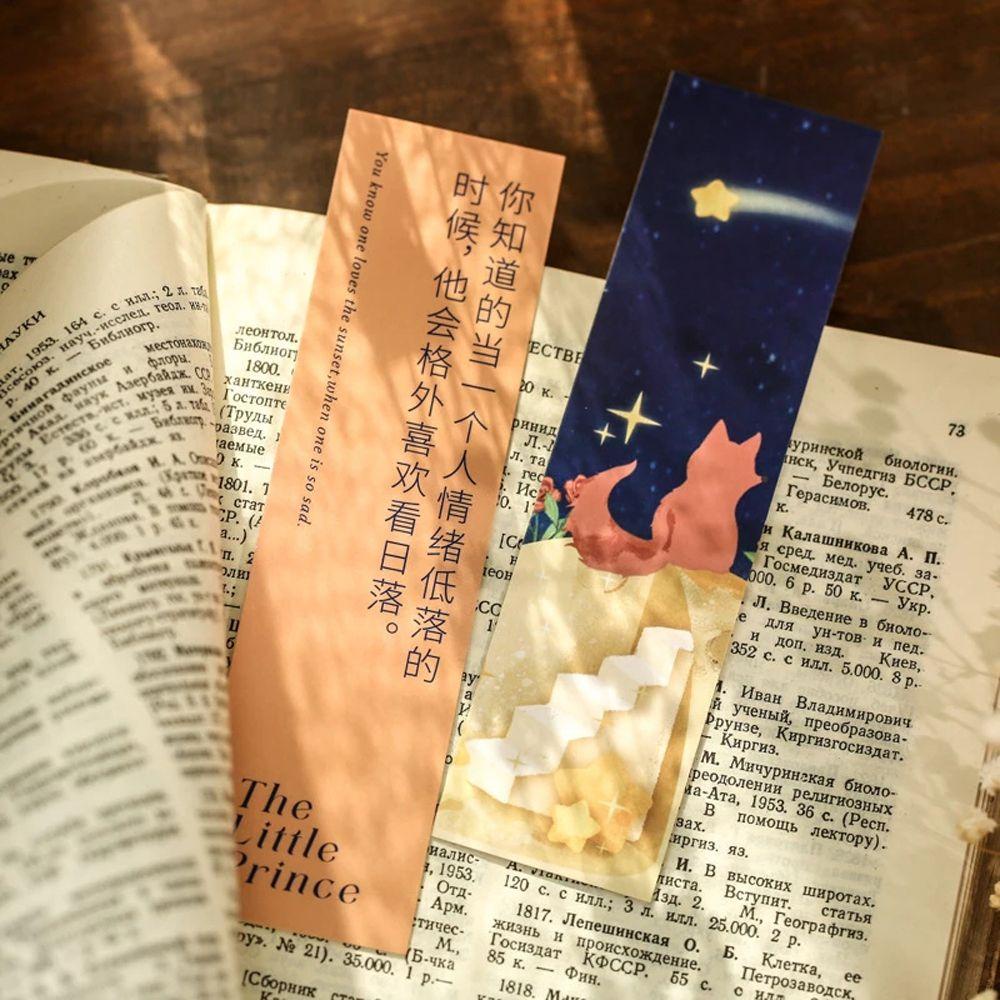 [Elegan] Star Wish The Little Prince Series Student Stationery Anak Penanda Note Halaman Holder Label Halaman Asisten Membaca Retro Bookmark