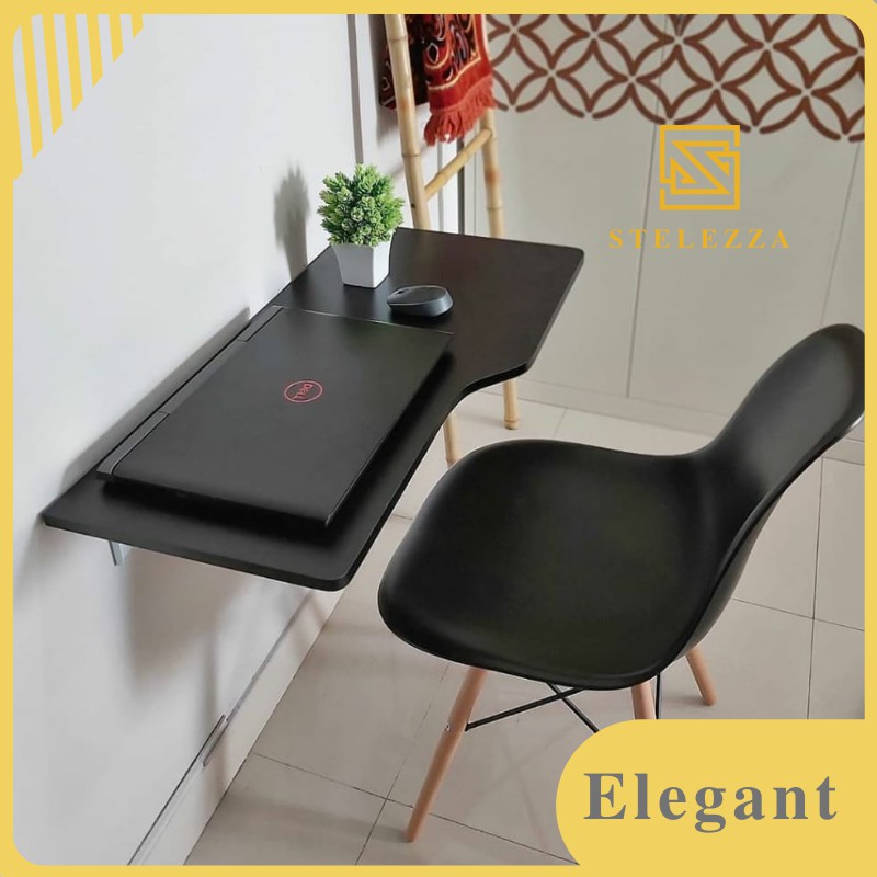 Meja Lipat Dinding Serbaguna 80x40 cm-Meja Dinding Lipat Meja Belajar Tempel Dinding